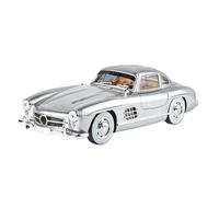 LIUHAN Modellino di auto giocattolo in lega pressofusa 1:18 per modelli per 300SL con luci e suoni, d'epoca, batteria non inclusa(35 Version Silver)
