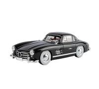 LIUHAN Modellino di auto giocattolo in lega pressofusa 1:18 per modelli per 300SL con luci e suoni, d'epoca, batteria non inclusa(Regular Black)