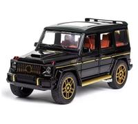 LIUHAN Modello di auto in lega für Benz G63 in scala 1:24, modello giocattolo con suono e luce, batteria non inclusa(Black)