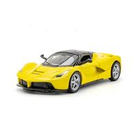 LIUHAN Modello di auto pressofusa in scala 1:32 per Ferrari per LaFerrari con funzione rimbalzo sonoro e luminoso (batterie non incluse)(Yellow)