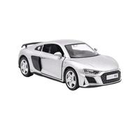 LIUHAN Scala 1:36 per Audi R8 modello di auto pressofusa in lega porte con carrozzeria in metallo ad alta simulazione (batterie non incluse)(Silver)