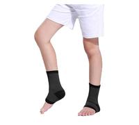LIUHLFSR 1 Paio di Ginocchiere Sportive, gomitiere, polsiere, cavigliere, for Ragazzi e Ragazze, for Basket, pallavolo, Sport per Sport(1Pair-Black-Ankle,M (25-40KG))