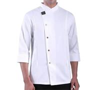 LIUHLFSR Divisa da Cuoco for Uomo e Donna, Divisa a Maniche Corte for nel Settore dell'ospitalità, Servizio di ristorazione per Cucine, Ristoranti, Hotel(WhiteL,L)