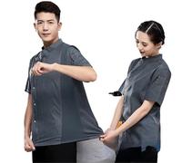 LIUHLFSR Divisa da Cuoco for Uomo e Donna, Divisa a Maniche Corte for nel Settore dell'ospitalità, Servizio di ristorazione per Cucine, Ristoranti, Hotel(Greys,XXL)