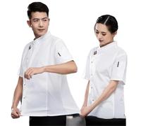 LIUHLFSR Divisa da Cuoco for Uomo e Donna, Divisa a Maniche Corte for nel Settore dell'ospitalità, Servizio di ristorazione per Cucine, Ristoranti, Hotel(Whites,XXXL)