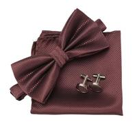 LIUHLFSR Set di papillon da uomo 3 pezzi Plaid Gemelli formali for feste matrimonio Papillon Fazzoletto Lotti tre Per Feste di Matrimonio(Color 7)