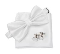 LIUHLFSR Set di papillon da uomo 3 pezzi Plaid Gemelli formali for feste matrimonio Papillon Fazzoletto Lotti tre Per Feste di Matrimonio(Color 1)