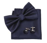 LIUHLFSR Set di papillon da uomo 3 pezzi Plaid Gemelli formali for feste matrimonio Papillon Fazzoletto Lotti tre Per Feste di Matrimonio(Color 11)