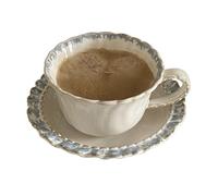 LIUHLFSR Set di piatti for tazze da caffè in ceramica 300 ml, set for e latte for tè nero pomeridiano con cucchiaio Per tutti i tipi di bevande(01)