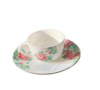 LIUHLFSR Set di piattini for tazze da caffè, piattino for tè con motivo a farfalla, espresso rose, ciotola for riso, piatto portata, cucchiaio, for Per tutti i tipi di bevande(Cup set 30ml)