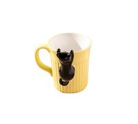 LIUHLFSR Tazza in ceramica con simpatico gatto dei cartoni animati, creativa, for ufficio, for acqua, for la colazione, for coppia, for tè pomeridiano e caffè Per Cucine, Bar, Ristoranti(Color-02)