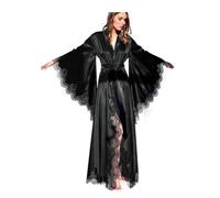 LIUHLFSR Vestaglia di Raso Abito da Sposa da Sposa, Abito ...(Black,M)