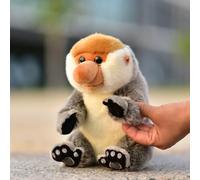 LIUHONGFEI Giocattolo di peluche simulato scimmia dal naso lungo, scimmia malese farcito animale peluche, può attaccare un su entrambe le mani