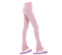 LIUHUO Donne Ragazze Pattinaggio di Figura di Ghiaccio Pratica Pantaloni Lunghi Premium Caldo Collant Pantaloni Strass Bambino Pattinaggio Leggings, Rosa-1, 4-6 Años