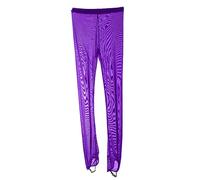 LIUHUO Leggings a Compressione in Rete per Pattinaggio su Ghiaccio da Ragazza