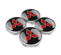 LIUIN 4 PCS Coprimozzi Auto per Mitsubishi ASX (ab 2010-), Auto Tappi Coprimozzo Copricerchi Tappi per Ruote Tappi di Cerchioni Coprimozzo,A-60mm