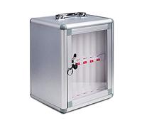 LIUJHGH Scatola portatile trasparente per telefoni con serratura, organizzatore da parete per la gestione dispositivi studenti(12(22.5 * 20 * 26.5cm))