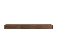 LIUJHGH Supporto TV sospeso da parete, centro di intrattenimento sottile in legno massello, consolle TV moderna con spazio contenitivo(Walnut,24-200cm)