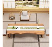 LIUJHGH Tavolo da pavimento giapponese, piccolo tavolo da tè per meditazione, tavolo da altare basso per sedersi a terra, cenare e praticare pratiche spirituali(180cm)