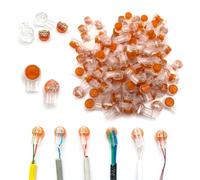 LIUJINCAN 100PCS Connettori UY2 K2 Impermeabili con Gel, Connettori per Cavi Telefonici e di Rete, Doppia Lama Resistenti all'Umidità, per Giunzione di Corrente Debole