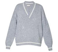 LiuJo Maglia Donna in Misto Lana con Logo Grigio E25LJ19 TF4169 MS55L C3459 L