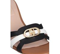 LiuJo Sandali in pelle con tacco largo (BIANCO, Sistema Taglie Calzature EU, Adulto, Donna, Numero, Media, 39)