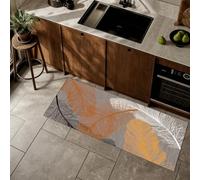 LIUJYUAN Tappeti Runner Antiscivolo Passatoia Cucina 55x170cm A | Tappeti Assorbente Antimacchia Multiuso Pelo Corto Retro Antiscivolo Per Adatto Da Tenere Sotto Il Lavandino E Fornelli