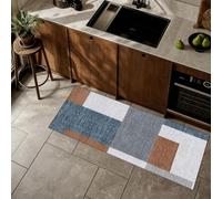 LIUJYUAN Tappeti Runner Antiscivolo Passatoia Cucina 90x195cm E | Lavabile Runner Antimacchia Multiuso Pelo Corto Retro Antiscivolo Per Adatto Da Tenere Sotto Il Lavandino E Fornelli