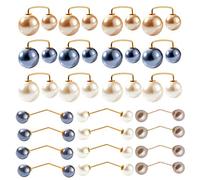 LIUJZZJ 24 Pezzi Spilla con Perle Artificiali Donna Spille Perle Finte Spille da Balia Spille di Sicurezza Maglione con Looper di Perle