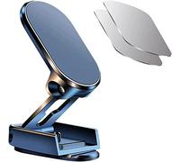LIUKM Porta Telefono Auto Magnetico Doppio strato Pieghevole Porta Cellulare Magnetico con Base Pieghevole Regolabile 360° Universale Cars Magnet Compatibile con Samsung iPhone Tutti gli Smartphone