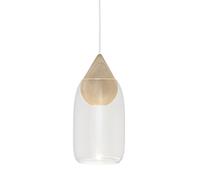 Liuku Lampadario Goccia Legno di Tiglio/ Trasparente