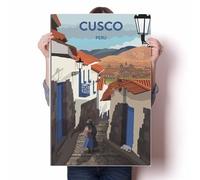 LIULAG stampe su tela 30x45cm Senza Cornice Cusco Perù Vintage Travel Poster House Home Decor Office Vintage Canvas Prints Bar