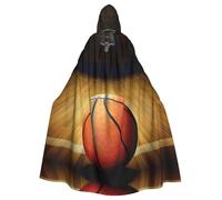 Liulannq Basketball Arena Halloween Mantello con cappuccio unisex, costume natalizio in maschera, costume da strega vampiro per adulti, accessori squisiti.