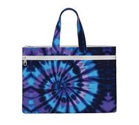 Liulannq Borse di tela viola tie dye, borse portatili per ufficio e affari, kit di studio, borse di stoccaggio, super resistenti.