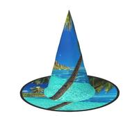 Liulannq Cappello da strega di Natale di Halloween dell'isola tropicale dell'oceano, divertente colloquio da uomo, adatto per creare l'atmosfera festiva e giochi di ruolo, attività e spettacoli.