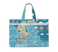 Liulannq Grecia Map Canvas File Borse, Ufficio e Affari Portatile Leisure Borse, Kit Studio, Borse Di Stoccaggio, Super Durevoli.