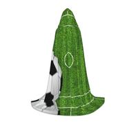 Liulannq Mantello colorato con cappuccio, unisex, per sport da calcio, costume da strega del diavolo, accessori per Halloween, costumi da performance