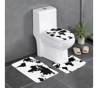 Liulannq Mappa del mondo 1 set di tre tappetini antiscivolo in flanella, morbidi e delicati sulla pelle, assorbenti e antiscivolo, facili da curare. Goditi ogni secondo di calore.