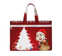 Liulannq Merry Christmas - Borse in tela per documenti da ufficio e lavoro, per il tempo libero, kit di studio, borse di stoccaggio, super resistenti.