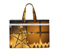 Liulannq Merry Christmas Star - Borse in tela per documenti da ufficio e lavoro, per il tempo libero, kit di studio, borse di stoccaggio, super resistenti.