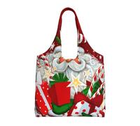 Liulannq Santa Claus1 borsa monospalla in tela per pendolarismo, borsa di protezione ambientale colorata può essere riutilizzata, super resistente e lavabile.