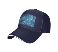 Liulannq Sea Seen from the Top Personality Cool Sports Casual Baseball Cap, Classic Hip-Hop Cap, Unisex, Regolabile Circonferenza del cappello., blu navy, Taglia unica