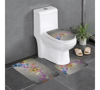 Liulannq Set di tre tappetini antiscivolo in flanella con motivo musicale spray, morbidi e delicati sulla pelle, assorbenti e antiscivolo, facili da curare. Goditi ogni secondo di calore.