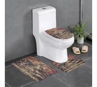 Liulannq Set di tre tappetini antiscivolo in flanella con muro di mattoni, morbidi e delicati sulla pelle, assorbenti e antiscivolo, facili da curare. Goditi ogni secondo di calore.