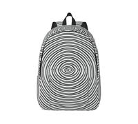 Liulannq Zaino leggero in tela per il tempo libero con illusione ottica con rotazione regolabile, durevole e resistente all'usura, adatto per pendolari, sia uomini che donne possono usare., Nero , M