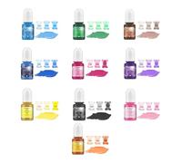 LIULINY 10 Colori Tintura Liquida in Resina Epossidica UV, Opaco Resina Liquida Colorante, 5 ml Altamente Concentrato Pigmenti per Epossidica, per la Creazione di Gioielli Fai da Te, Portachiavi