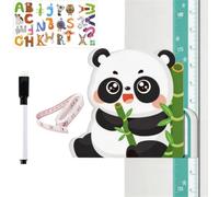 LIULINY Metro Crescita Panda Rosso per Bambini, Misuratore Altezza Magnetico con Testa Panda Rosso 3D Mobile, Installazione Adesiva, Superficie Lavabile Metro Crescita Tema Animali per Casa, Scuole