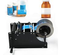 LIULIQ Macchina Etichettatrice a Manovella, Macchina Etichettatrice Semiautomatica Regolabile Con Larghezza Etichetta Regolabile 10-110MM E Lunghezza 10-300MM, Diametro Bottiglia 15-120MM Per Daily