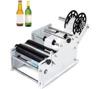 LIULIQ Macchina Etichettatrice Manuale Per Bottiglie Rotonde, Applicatore Di Etichette Semiautomatico Regolabile, Etichetta Regolabile Per Bottiglie Con Diametro Della Bottiglia 30-120mm
