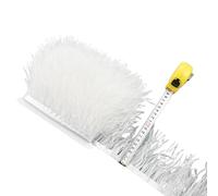 LiuliuBull 1 Meter Natural Ostrich Feather Fringe Trim - 8-10cm Colored Fluffy Feathers for Dress Sewing, Clothes Decor, and Party Decoration(Bianca)